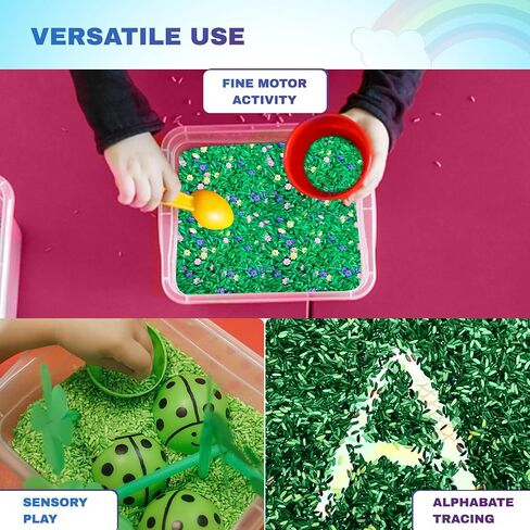 | Colored Rice, Sensory Rice, Sensory Bin, Play Rice, Sensory Table Filler, Play Rice for Kids, Arts and Crafts for Kids, Toddler Sensory Toys, Blue Colored Rice (2) lbs in Saudi Arabia