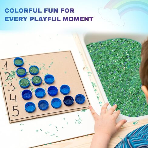 | Colored Rice, Sensory Rice, Sensory Bin, Play Rice, Sensory Table Filler, Play Rice for Kids, Arts and Crafts for Kids, Toddler Sensory Toys, Blue Colored Rice (2) lbs in Saudi Arabia