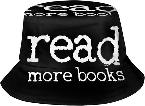 BIEGAS More Books Bucket Hat,Funny Reading Sun Hat Fishing Hat Fisherman Cap for Librarian Teacher Student One Size in Saudi Arabia