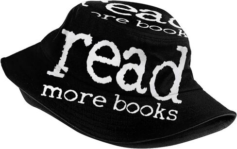 BIEGAS More Books Bucket Hat,Funny Reading Sun Hat Fishing Hat Fisherman Cap for Librarian Teacher Student One Size in Saudi Arabia