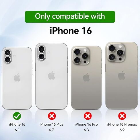 واقي شاشة T Tersely 3+3 لهاتف iPhone 16 Pro Max [6.9 بوصة] مع واقي عدسة الكاميرا وإطار محاذاة التثبيت، مقاوم للخدش، زجاج مقوى عالي الصلابة 9H شفاف - 3 عبوات لكل منها in Kuwait