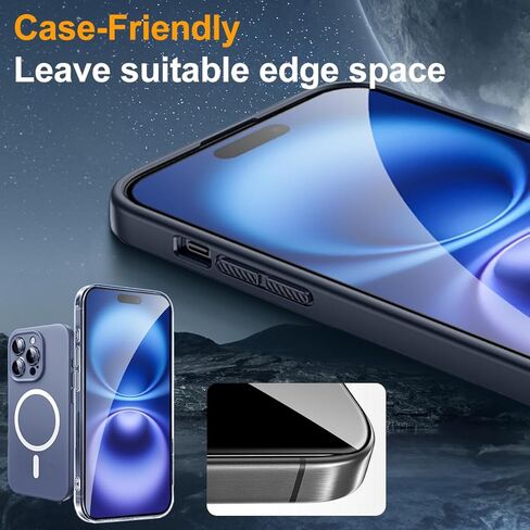 واقي شاشة T Tersely 3+3 لهاتف iPhone 16 Pro Max [6.9 بوصة] مع واقي عدسة الكاميرا وإطار محاذاة التثبيت، مقاوم للخدش، زجاج مقوى عالي الصلابة 9H شفاف - 3 عبوات لكل منها in Kuwait