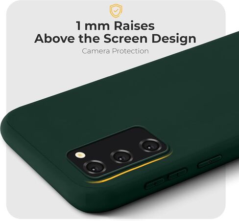 حافظة سيليكون من سلسلة Moozy Minimalist لهاتف Samsung S20، باللون الأخضر الداكن - غطاء TPU ناعم ورفيع بلمسة نهائية غير لامعة in Saudi Arabia