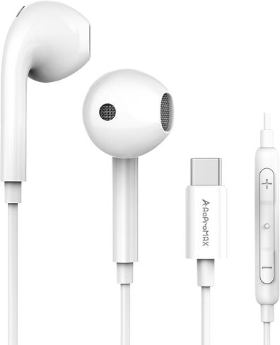 سماعات رأس USB C لأجهزة iPhone 16 Pro سماعات أذن سلكية من النوع C مع ميكروفون وجهاز تحكم عن بعد ستيريو HiFi لأجهزة iPhone 16 Pro/PM/15 وiPad Pro وGalaxy S23/S22/S21/Ultra Note 10/20 وPixel 7/6/6 in Kuwait