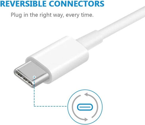 كابل شاحن USB A إلى USB C بطول 6 أقدام لجهاز iPad Pro 12.9 لهاتف Samsung Galaxy S20/S10/S9/S8 Plus كابل USB إلى USB C، شاحن Note 20/10/9/8 من النوع C، Moto G7/G8 Google سلك بكسل 5/4/3 طويل من النوع C in Saudi Arabia