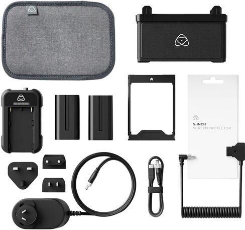 حزمة Atomos Shinobi II مع مجموعة ملحقات Atomos 5 بوصات لشاشات Shinobi وNinja المختارة (الإصدار الثاني)، مناديل تنظيف الشاشة المضادة للكهرباء الساكنة (5 عبوات) in Kuwait