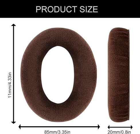 وسائد أذن بديلة لسماعات Sennheiser HD598، وسائد الأذن مع Sennheiser HD598 Cs/HD598SE/HD 598 SR/HD518/ HD558/HD595/HD599/HD569/HD579 رغوة عزل الضوضاء عالية الكثافة - بني in Kuwait