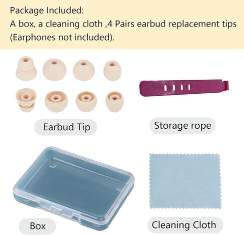Earbud Replacement Tips Silicone Earbud Tips Eartips Compatible with Powerbeats Pro Beats Wireless Earphone Headphone Rubber Tips Earbud Caps 4 Pairs in Saudi Arabia