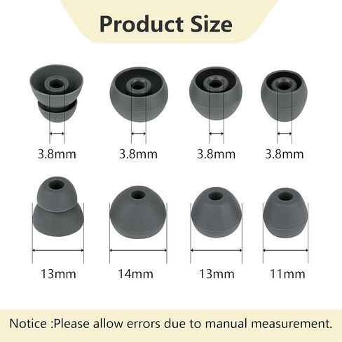 Earbud Replacement Tips Silicone Earbud Tips Eartips Compatible with Powerbeats Pro Beats Wireless Earphone Headphone Rubber Tips Earbud Caps 4 Pairs in Saudi Arabia