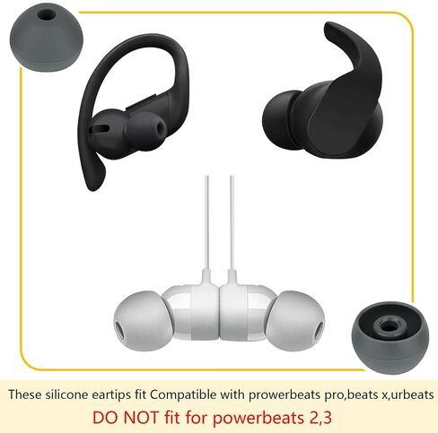 Earbud Replacement Tips Silicone Earbud Tips Eartips Compatible with Powerbeats Pro Beats Wireless Earphone Headphone Rubber Tips Earbud Caps 4 Pairs in Saudi Arabia