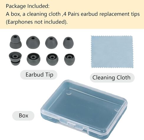 Earbud Replacement Tips Silicone Earbud Tips Eartips Compatible with Powerbeats Pro Beats Wireless Earphone Headphone Rubber Tips Earbud Caps 4 Pairs in Saudi Arabia