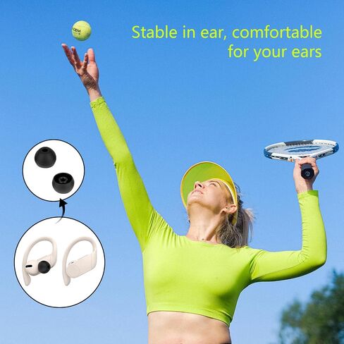أطراف بديلة لسماعات الأذن من السيليكون، أطراف أذن متوافقة مع سماعات الأذن Powerbeats Pro Beats اللاسلكية، أطراف مطاطية، أغطية سماعات الأذن 4 أزواج in Saudi Arabia
