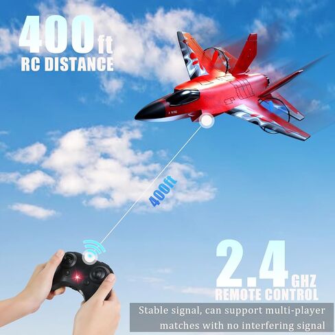 Remote Control Airplane for Kids with 3 Batteries,2 Channels 2.4 GHZ Foam RC Plane for Hobby Beginners RC Plane -red in Saudi Arabia