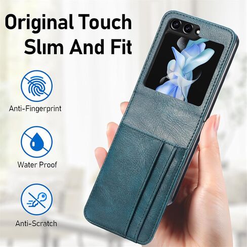 CCSamll for Samsung Galaxy Z Flip 4 Wallet Case Card Holder DK Black in Saudi Arabia
