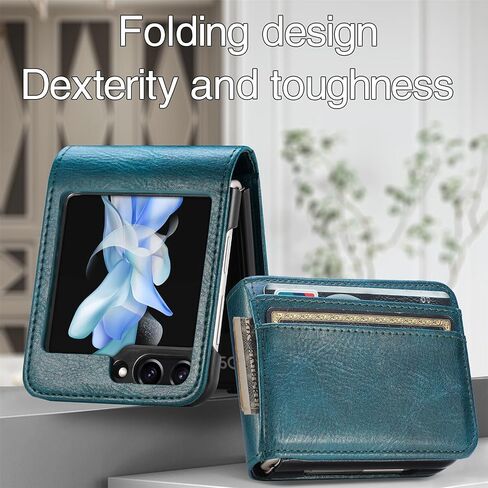 CCSamll for Samsung Galaxy Z Flip 4 Wallet Case Card Holder DK Black in Saudi Arabia
