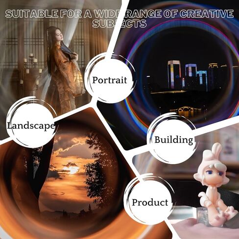 82mm Spiral Halo Camera Lens Filter, K9 Optical Glass Prism Photography Lens Accessories, Special Effect Filter Tunnel Vision Warped Circular Frame Effect in Saudi Arabia