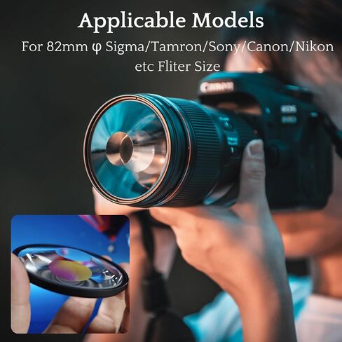82mm Spiral Halo Camera Lens Filter, K9 Optical Glass Prism Photography Lens Accessories, Special Effect Filter Tunnel Vision Warped Circular Frame Effect in Saudi Arabia