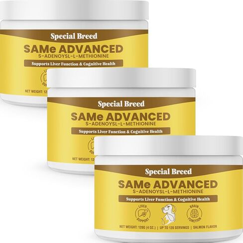 نفس الشيء بالنسبة للكلاب - S-Adenosyl-L-Methionine، نفس المكمل المتطور لدعم الكبد للكلاب ودعم الدماغ والإدراك، Sam e للكلاب (120 جرامًا) in Kuwait