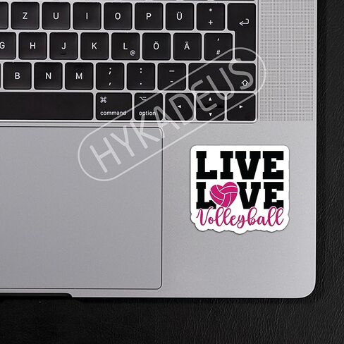 (3Pcs) Love Volleyball Sticker Volleyball Lover Decals for Books Laptops Phones Tumblers Water Bottles Waterproof Vinyl Decal, Volleyball Gifts for Boys, Team, Men, Women, Size 3 x 2.5 Inch in Kuwait
