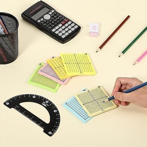 Mr. Pen- Graph Paper Sticky Notes, 6 Pads, 3x3 Inch, Graph Sticky Notes, Math Graph Paper, Graphing Sticky Notes, Grid Sticky Notes, Grid Notepad, Mini Graph Paper in Kuwait