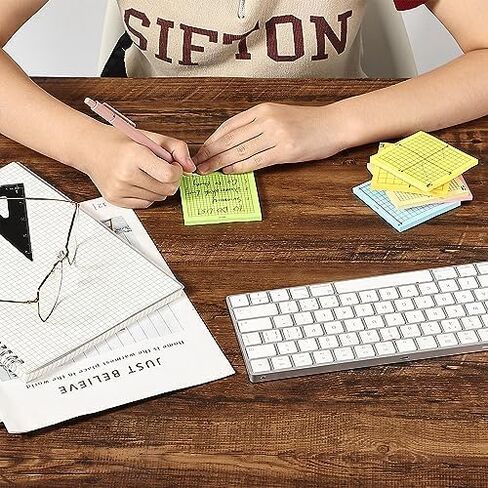 Mr. Pen- Graph Paper Sticky Notes, 6 Pads, 3x3 Inch, Graph Sticky Notes, Math Graph Paper, Graphing Sticky Notes, Grid Sticky Notes, Grid Notepad, Mini Graph Paper in Kuwait