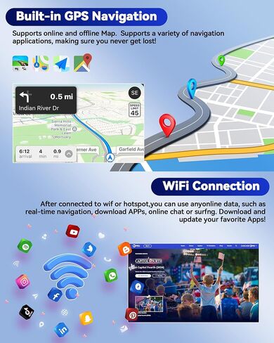 راديو سيارة CamECHO 2+64G Android 13 لسيارة Nissan Altima 2013-2018، Carplay لاسلكي/Android Auto 9 بوصة IPS شاشة تعمل باللمس ستيريو سيارة مع بلوتوث/GPS Navi WiFi + كاميرا احتياطية AHD + ميكروفون in Saudi Arabia