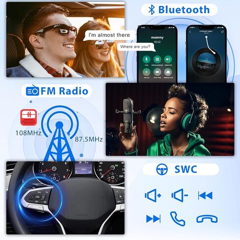 2G+64G Android Car Stereo Radio for Ford Focus 1998-2006 Carplay, Rimoody 9 Inch Touch Screen GPS Bluetooth FM WiFi Android Auto Mirror Link Backup Camera in Saudi Arabia