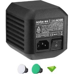 Godox AC400 AC Power Unit Source Adapter with 5m Cable for Godox AD400 Pro Monolights All-in-One Outdoor Flash Strobe (Godox AC-400 for AD400Pro)