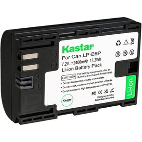 Kastar 1-Pack LP-E6P Rechargeable High-amperage Lithium-ion Battery Replacement for Canon LPE6P Battery, Canon LC-E6 and Canon LC-E6E Battery Chargers, Canon EOS R5 Mark II Mirrorless Camera