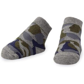 Mud Pie Baby Boy 0-12 Months Gray Camouflage Camo Socks
