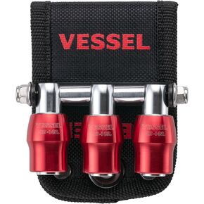 VESSEL QB-10B3R Quick Catcher 3 Row Holder, Red