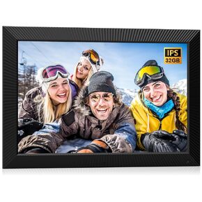 Large Digital Photo-Frame 19" Digital-Picture-Frame - 32GB Dual-WiFi Digital Frame, FHD Touch Screen, Motion Sensor, Wall Mountable, Share Photos Videos via App or Email, Free Cloud, Gift for Mom