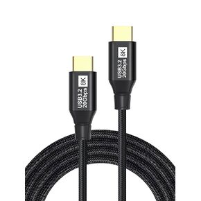 USB C to USB C Cable 3.3FT/1M 8K@60Hz Video Output Monitor Cable, 20Gbps High Speed Data Transfer, 100W PD Fast Charging, Type C to Type C Cable for iPhone 15, MacBooks, iPad, Display, Monitor