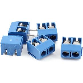 uxcell 5pcs 5.08mm 2pole in Panel PCB Mount Screw Terminal Block Connector