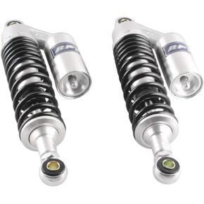 Newsmarts 2pcs 12.5" 320mm Motorcycle Air Shock Absorbers Rear Nitrogen Suspension Universal Fit for UTV ATV Go Kart Quad Dirt Sport Bikes, Gold and Black