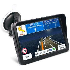 Car Truck GPS Navigation with 9"" Touch Screen, 256MB 16GB, 2024 Maps, Black
