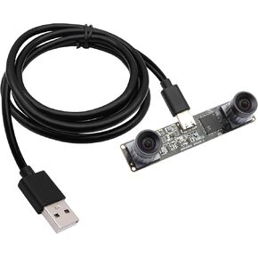 SVPRO Global Shutter USB Camera with M12 Dual Lens 1200P 60fps Industrial Camera for Recording Fast-Moving Cars Robotics Camera for VR 3D Printer,USB Plug in Camera for Windows, Linux, Android, Mac OS