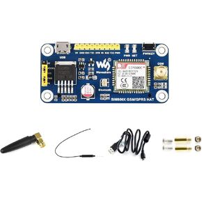 Waveshare GSM/GPRS HAT, Compatible with Raspberry Pi 5/4B/3B/Zero/Zero W/Zero 2W/Pico/Pico W/Pico WH,Jetson Nano Based on SIM800C Support SMS Data Transfer ect, 2G Communication