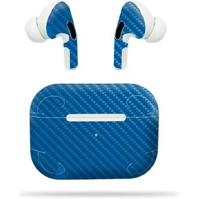 MightySkins Carbon Fiber Skin for Apple Airpods Pro - Solid Baby Blue | Textured Carbon Fiber Finish | Easy to Apply, Remove, and Change Styles | Made in The USA, Orange (CF-APAIPOPR-Solid Orange)