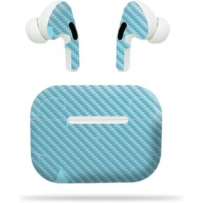 غلاف من ألياف الكربون من MightySkins لجهاز Apple Airpods Pro - أزرق فاتح صلب | لمسة نهائية من ألياف الكربون المزخرفة | سهل التطبيق والإزالة وتغيير الأنماط | صنع في الولايات المتحدة الأمريكية، برتقالي (CF-APAIPOPR-برتقالي صلب)