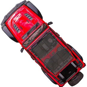 Sunshade Bikini Top for 2018-2023 Jeep Wrangler JL Sahara Rubicon 2 Door 4 Door, Durable Polyester Mesh Top Sun Shade Bimini Top Soft Top, Star