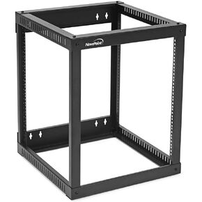 NavePoint 12U Side Load Wall Mount Network Rack, 22-Inch Depth, Wall Mount Equipment, Easy Rear Access to Equipment, Flexible Cable Management, Steel, Assembly and Mounting Hardware Included.