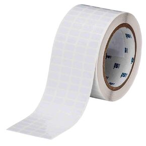 Brady THT-96-473-10 0.5" Width x 0.275" Height, B-473 Static Dissipative Polyester, Gloss Finish White Thermal Transfer Printable Label (10000 per Roll)