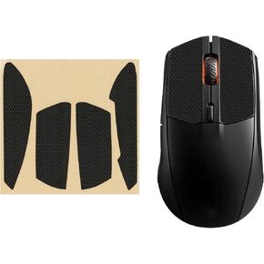 kwmobile Mouse Grip Tape Compatible with SteelSeries Rival 3 Grip Tape - Non-Slip Faux Leather - Black