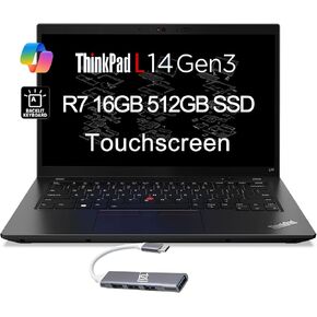 Lenovo ThinkPad L14 Business Laptop (14" FHD Touchscreen, AMD Ryzen 7 5825U, 32GB RAM, 1TB SSD, 8-Core (Beats i7-1165G7)), Backlit, 1080p Webcam, IST Hub, Ethernet, Wi-Fi 6, Win 11 Pro w/AI Copilot