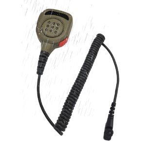 Shoulder Mic IP65 Waterproof Lapel Speaker Microphone Radio Handsfree with 3.5mm Audio Jack Compatible for Hytera Hyt pd702i pd752i pd782i pd782g hp702 pd782 pt580h Walkie Talkies (Black)