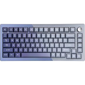 KiiBoom Loop 75 75% Full Aluminum Block Structure Mechanical Keyboard, QMK/VIA Gaming Keyboard, BT5.0/2.4GHz/USB-C Wireless Keyboard, Gasket, FR4 Plate, RGB for Win/Mac (Red Black)