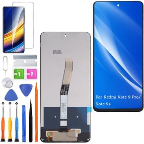 Screen Replacement for Xiaomi Redmi Note 9 Pro/Note 9s Original, M2003J6B2G M2003J6A1G LCD Touch Panel Display Digitizer Assembly Repair Parts with Kit