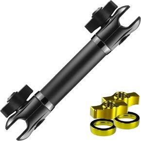 Tackform 5" Long 20mm Ball and Socket Arm DuraLock 20 Series Aluminum Tube Arm | Dual 20mm Sockets and Optional Anti-Theft Knobs | Black