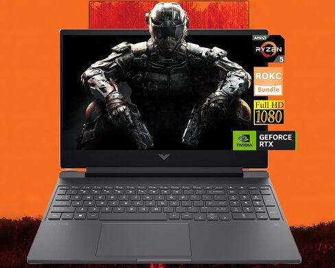 كمبيوتر محمول HP Victus Gamer، أجهزة كمبيوتر محمولة للألعاب مقاس 15.6 بوصة FHD، AMD Ryzen 5-8645HS، NVIDIA GeForce RTX 4050، ذاكرة وصول عشوائي 64 جيجابايت | 1 تيرابايت SSD، Wi-Fi 6، لوحة مفاتيح بإضاءة خلفية، حزمة RK، Windows 11 Pro، للمدرسة والأعمال in Saudi Arabia